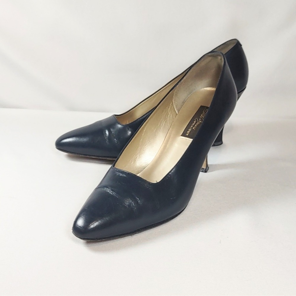 Vintage Navy Blue Sesto Meucci Pumps Size 8.5 B Made In Italy